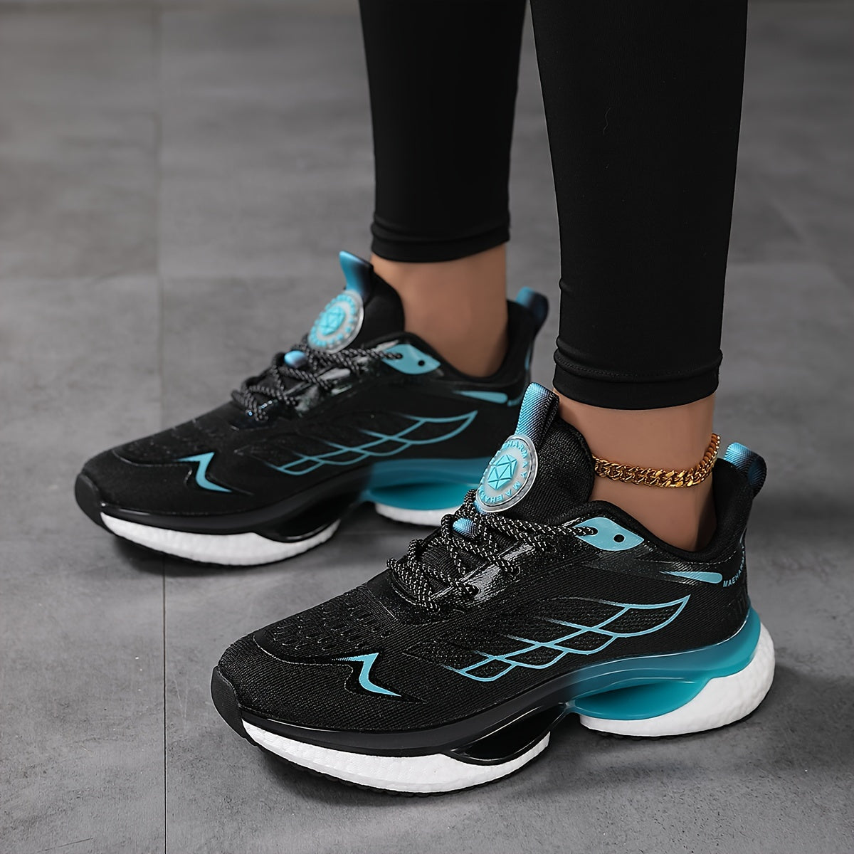 Baskets compensées en maille respirante pour femmes - Chaussures de sport confortables pour toute la journée