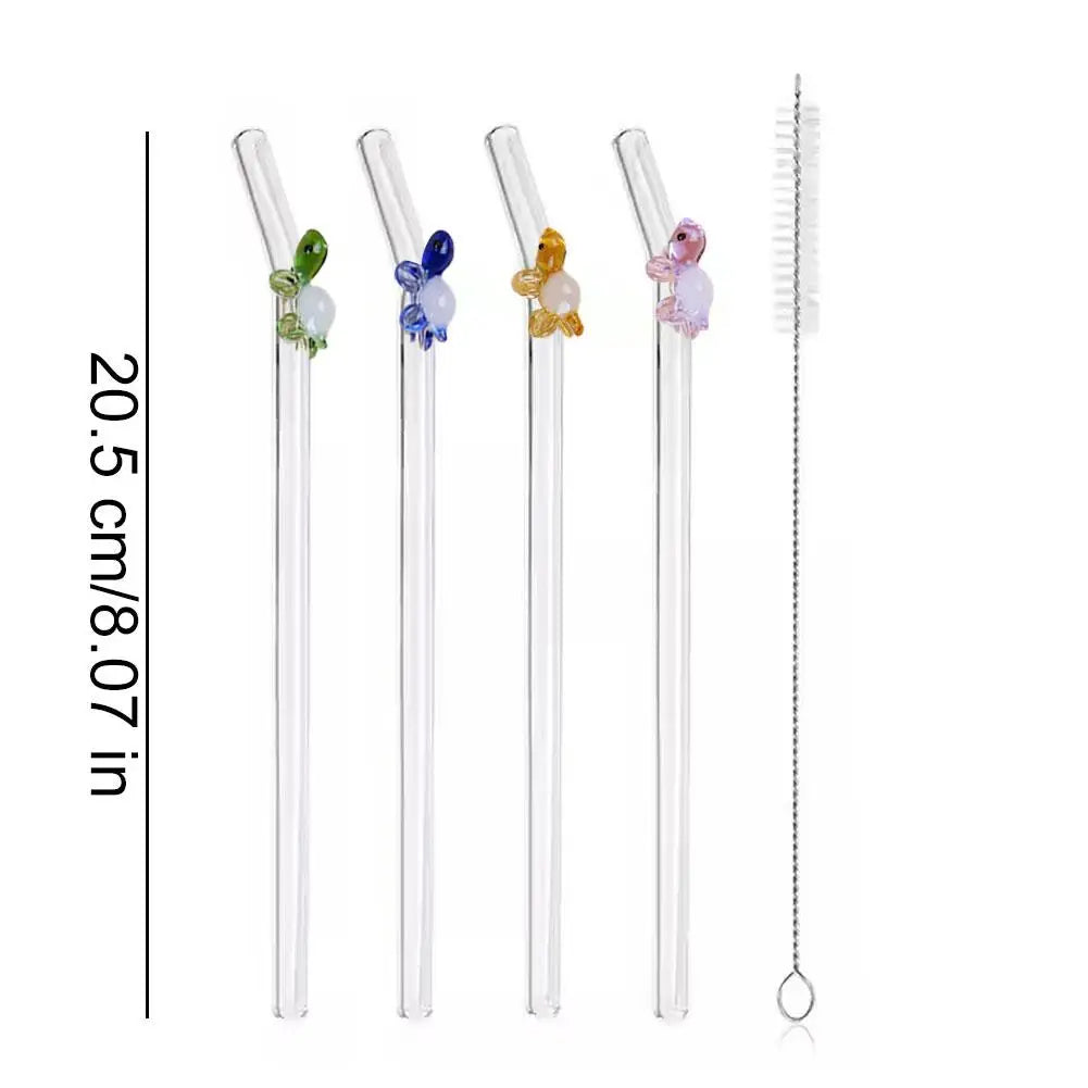 Pailles en verre réutilisables - Pailles écologiques | Idéales pour les smoothies, les cocktails, le café et la bière