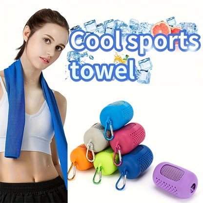 Quick-Dry Sports Towel with Storage Case - Cooling Microfiber Gym Towel