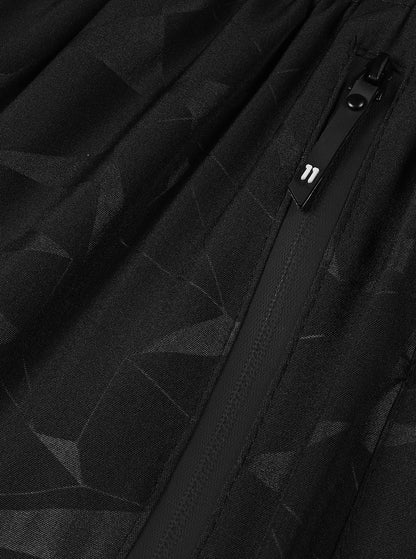 Men's Camo Athletic Shorts - Quick-Dry with Zippered Pockets