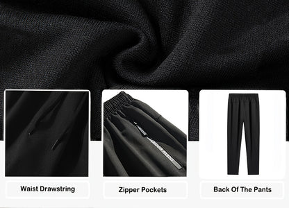 Pantalon de jogging de sport pour homme - Lot de 2 pantalons de survêtement avec poches zippées