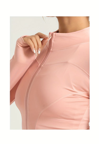 Veste de yoga performante pour femme - Vêtements de sport à fermeture éclair intégrale
