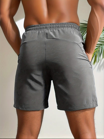 Short de sport performant pour homme - Short de gym stretch à séchage rapide avec poches zippées