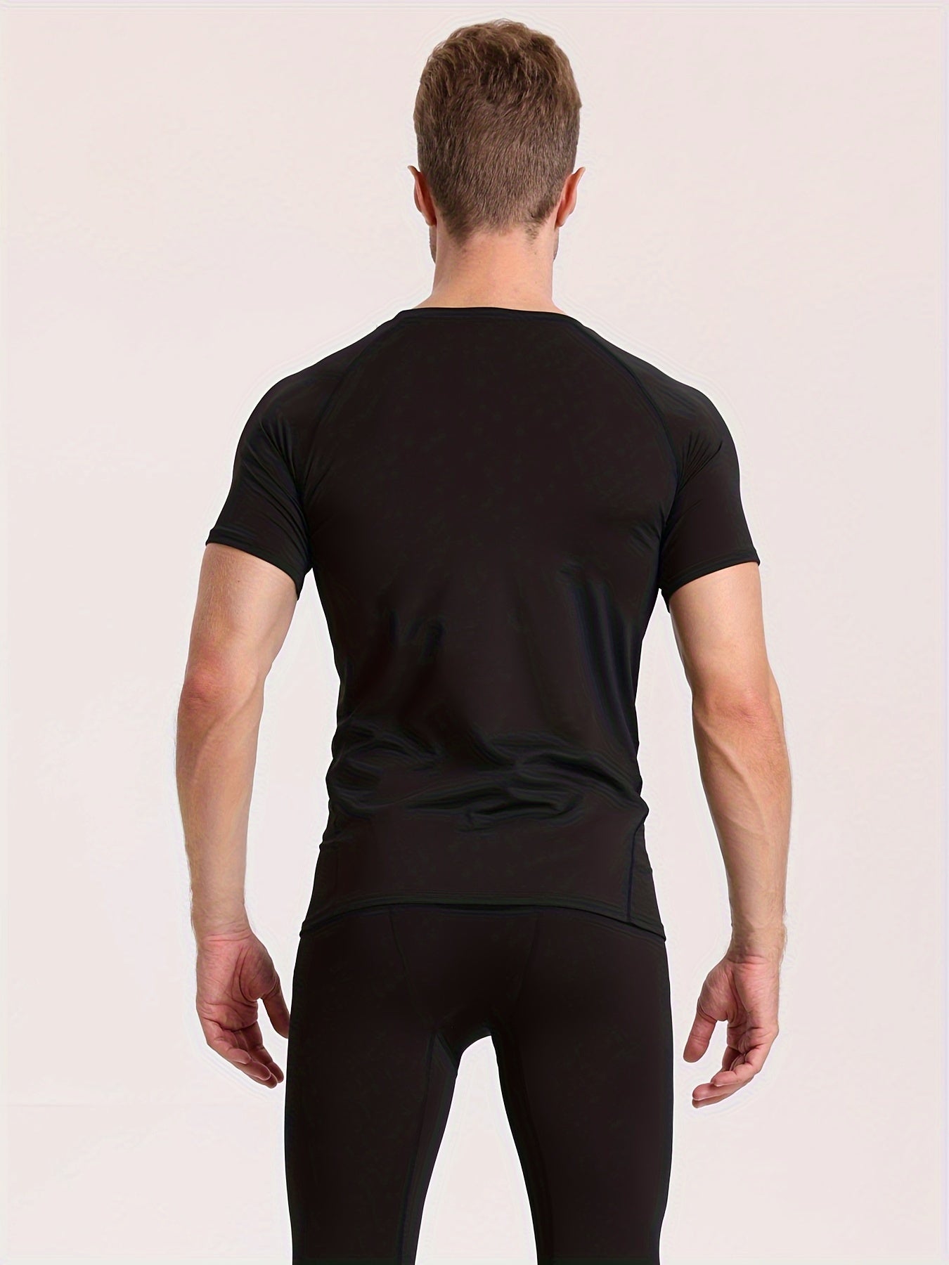 Men's High-Elasticity Athletic Muscle Tee - Slim Fit Workout Shirt