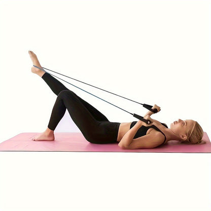 Premium Resistance Band with Bar - Elastic Pull Rope for Home Gym | Full Body Strength Training