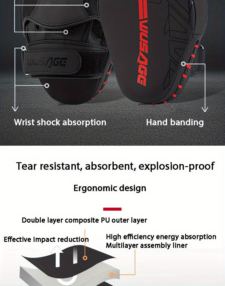 Cible de boxe incurvée - Gants de frappe ergonomiques pour l'entraînement MMA