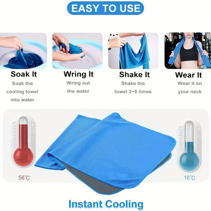Quick-Dry Sports Towel with Storage Case - Cooling Microfiber Gym Towel