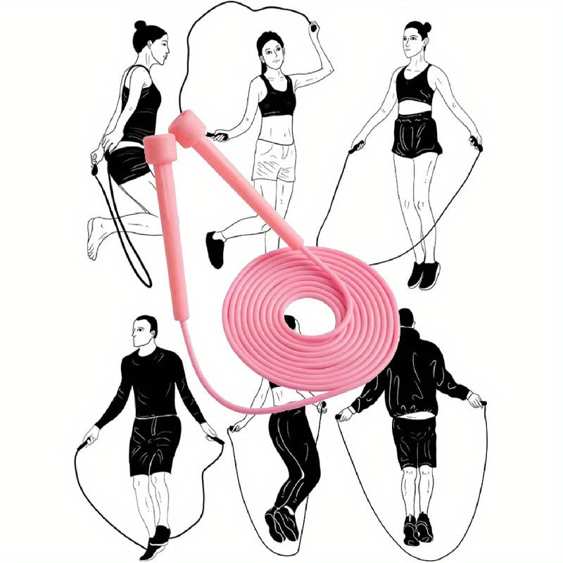 Corde à sauter à vitesse réglable - Corde en PVC anti-nœuds avec poignées ergonomiques
