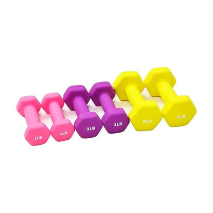 Professional Dumbbell Set with Storage Rack - Neoprene Hex Weights for Home Gym