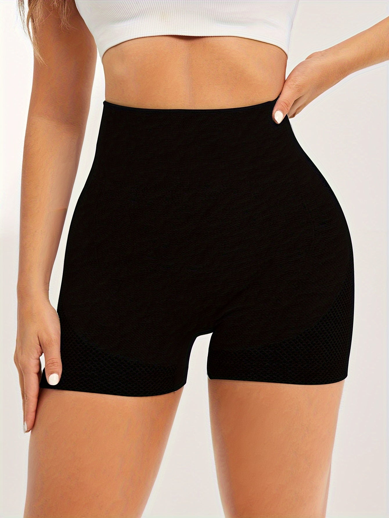 Lot de 4 shorts de sport froncés pour femmes - Shorts de yoga et de fitness respirants