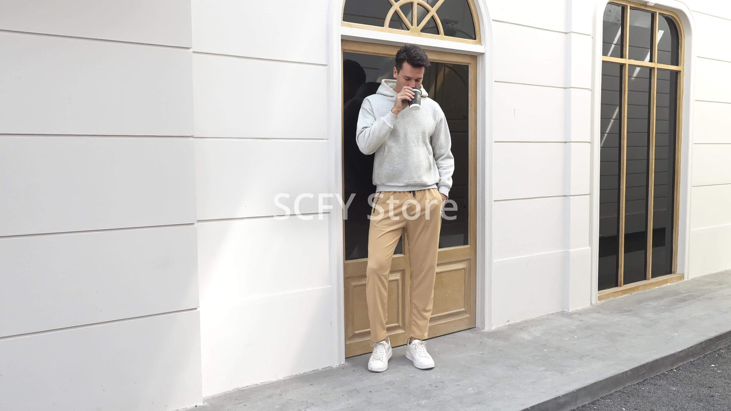 Pantalon de jogging de sport pour homme - Lot de 2 pantalons de survêtement avec poches zippées