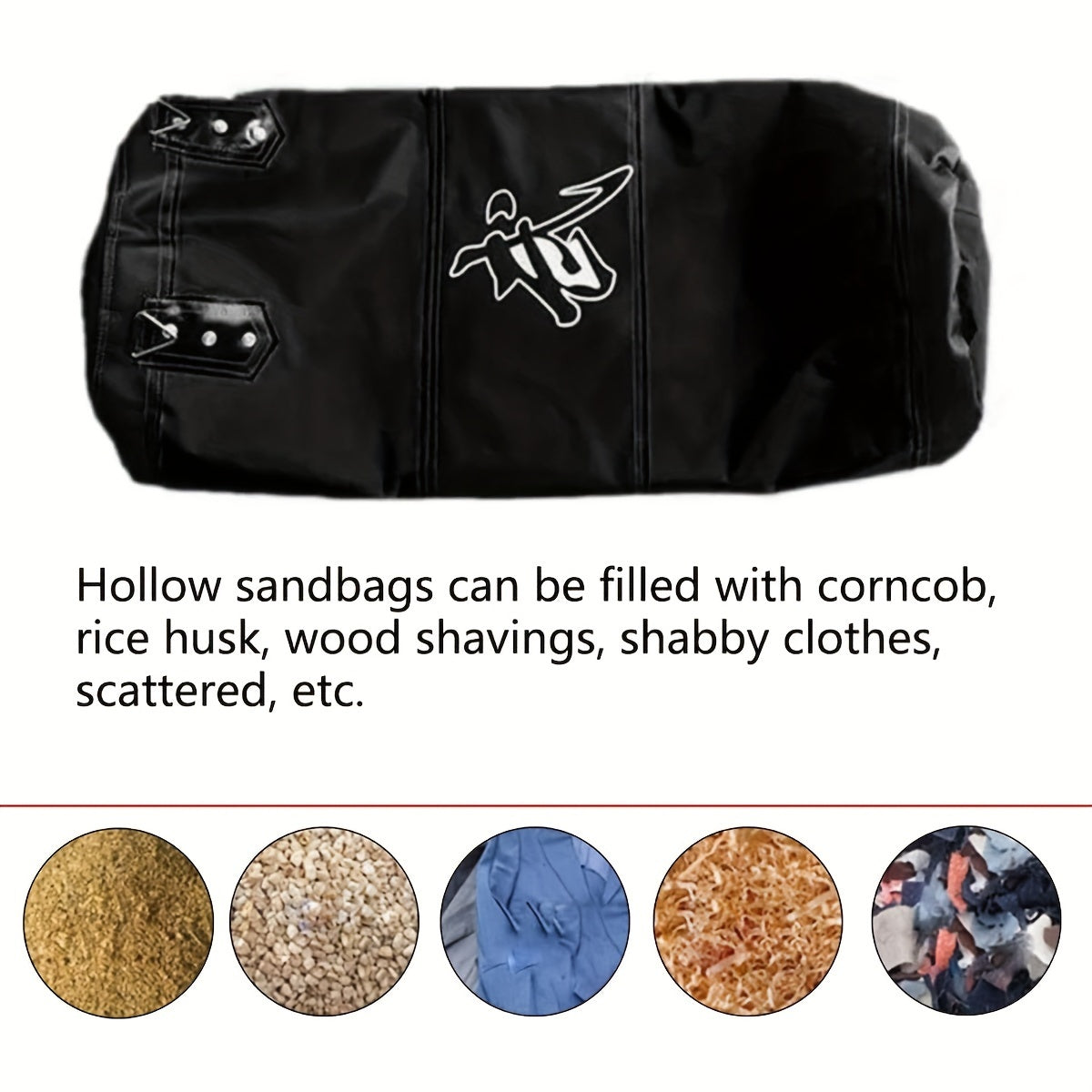 Sac de frappe de boxe ultra-résistant 60 cm - Non rempli, avec chaîne et crochet