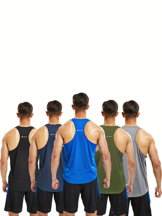 5er-Pack Sport-Tanktops für Herren – Schnelltrocknende, ärmellose Fitness-Shirts