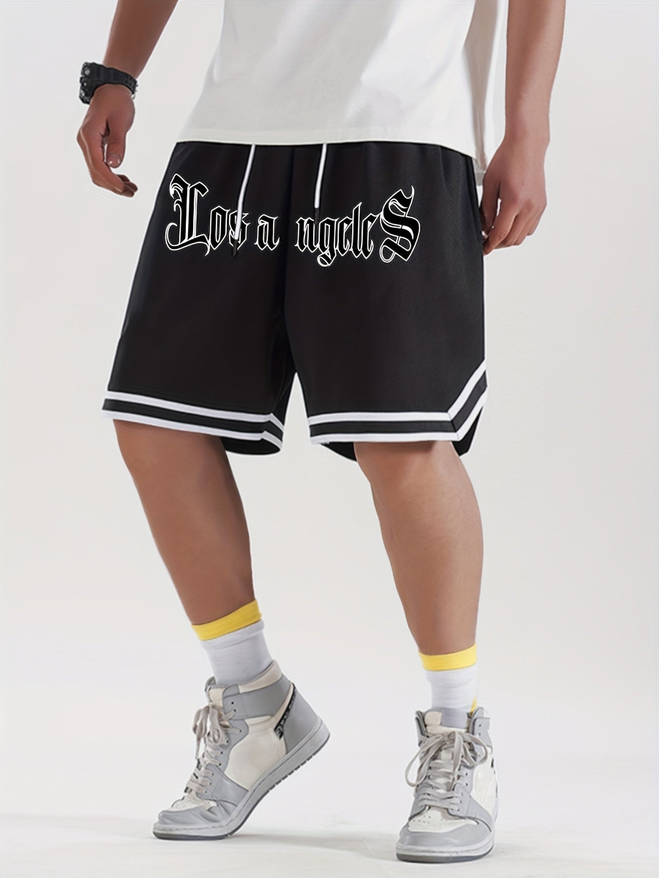 Short de sport pour homme - Short de sport à cordon de serrage imprimé Chicago