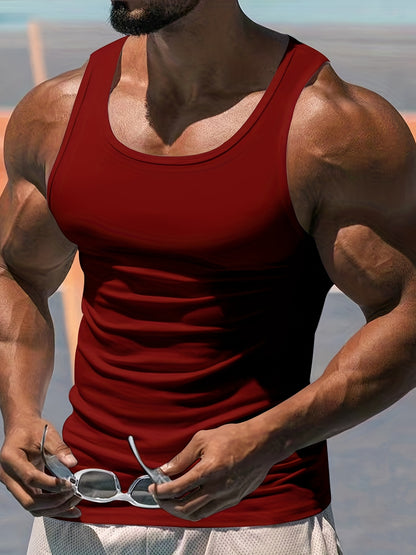 Muskelbetontes Tanktop für Herren – Schnelltrocknendes Bodybuilding-Fitnessshirt