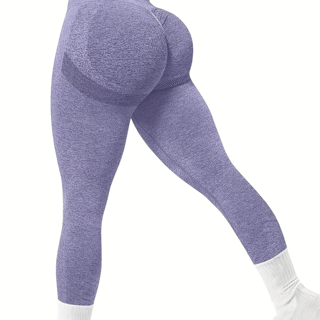 Leggings taille haute sans coutures pour femmes - Pantalon de yoga et de sport gainant pour le ventre