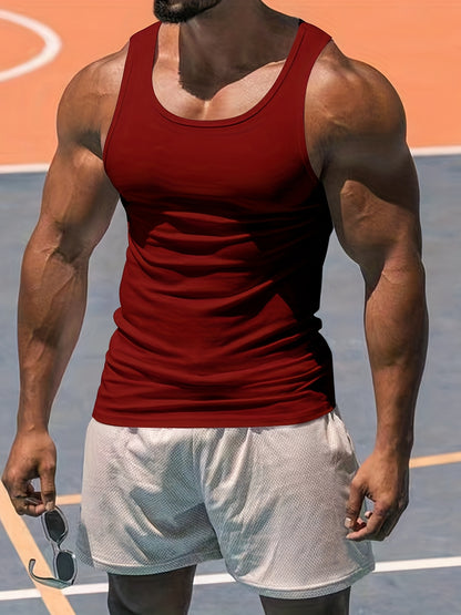 Muskelbetontes Tanktop für Herren – Schnelltrocknendes Bodybuilding-Fitnessshirt