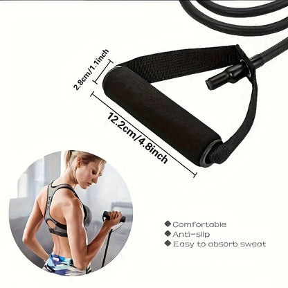 Premium Resistance Band with Bar - Elastic Pull Rope for Home Gym | Full Body Strength Training
