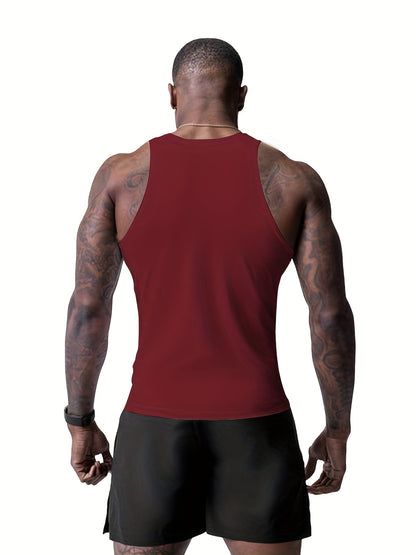 Muskelbetontes Tanktop für Herren – Schnelltrocknendes Bodybuilding-Fitnessshirt
