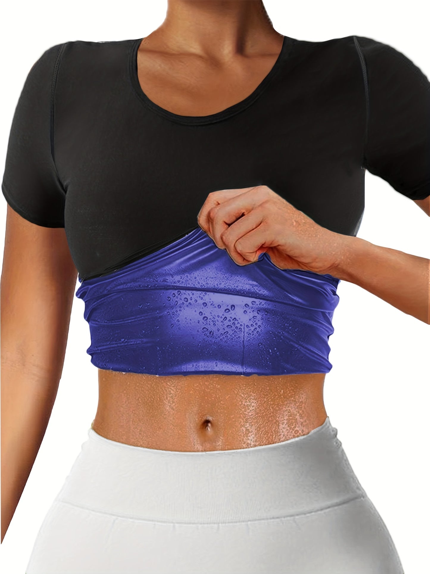 T-shirt sauna pour femme - Haut de sport sculptant et respirant
