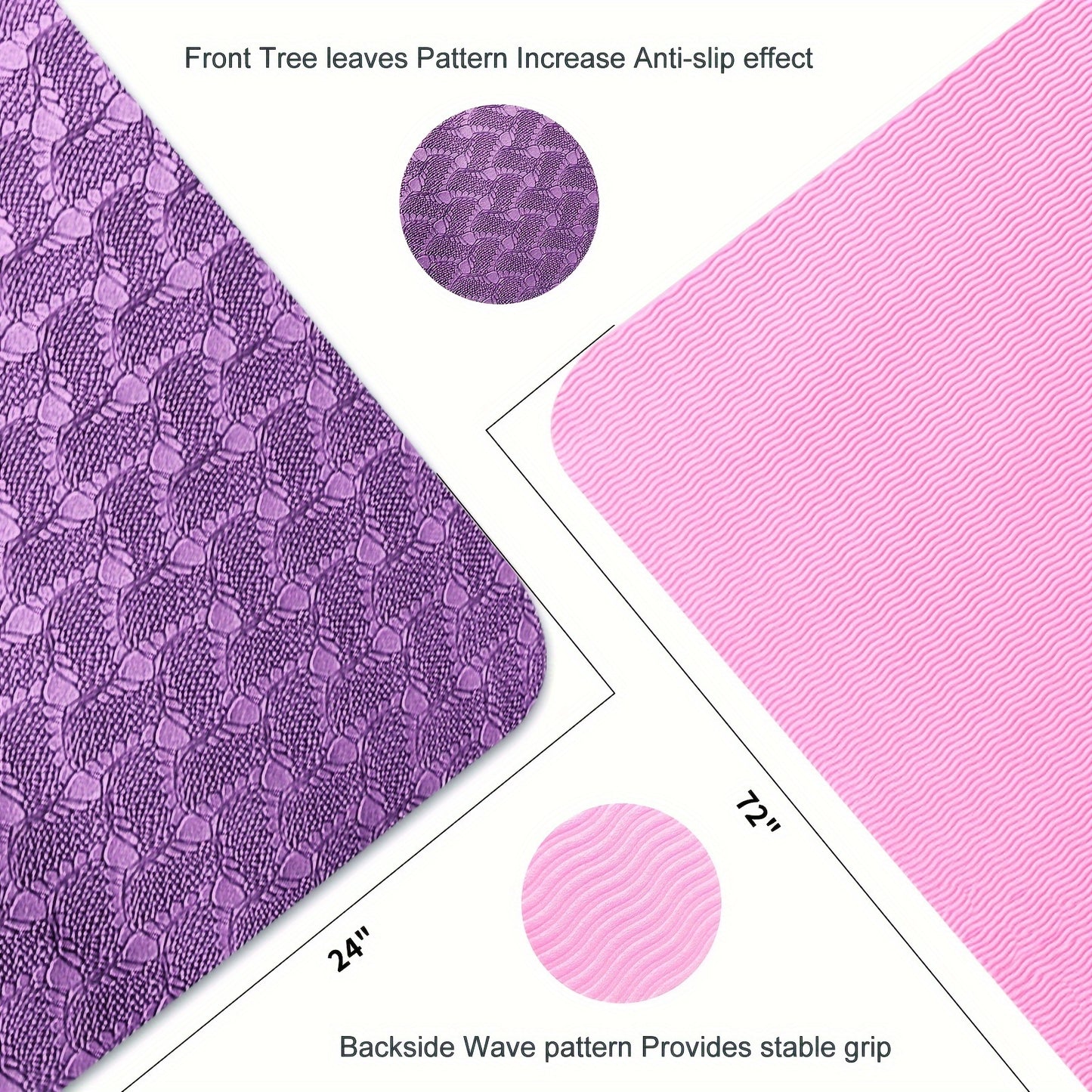 Premium TPE Yogamatte 8 mm – Extra dicke, rutschfeste Trainingsmatte