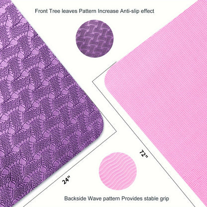 Premium TPE Yogamatte 8 mm – Extra dicke, rutschfeste Trainingsmatte