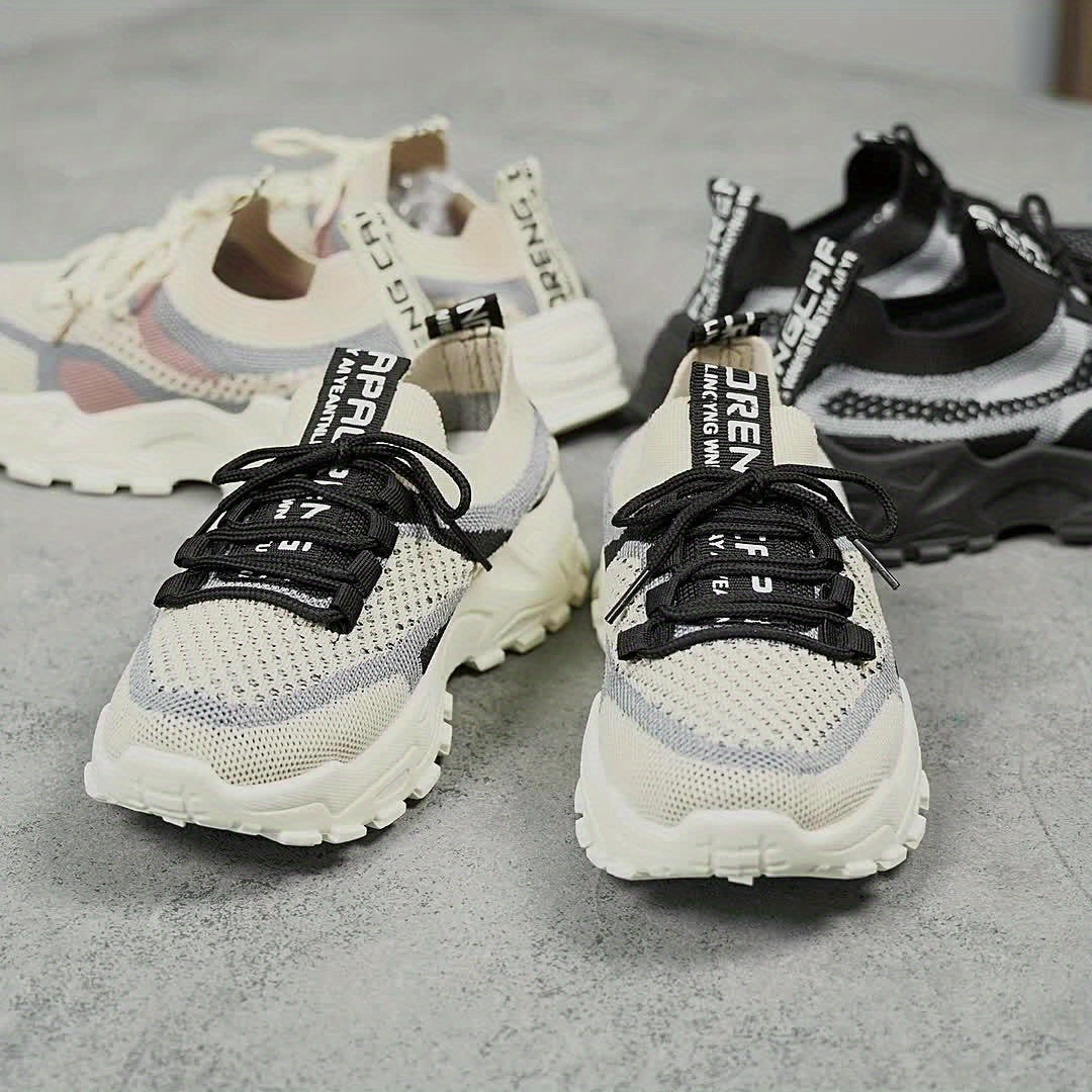 Atmungsaktive Damen-Sneaker mit Mesh-Einsatz und Plateau – Leichte, sportliche Freizeitschuhe
