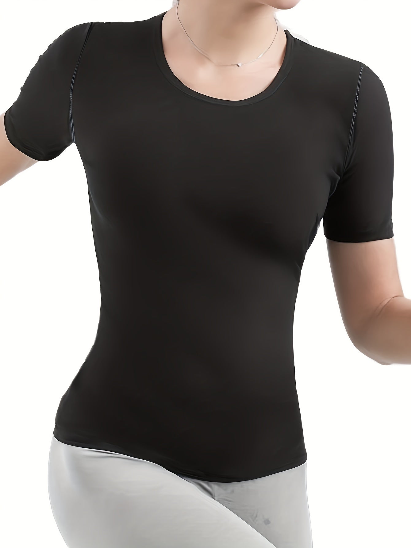 T-shirt sauna pour femme - Haut de sport sculptant et respirant