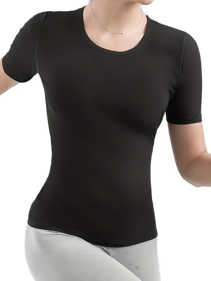 T-shirt sauna pour femme - Haut de sport sculptant et respirant