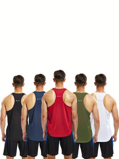 5er-Pack Sport-Tanktops für Herren – Schnelltrocknende, ärmellose Fitness-Shirts
