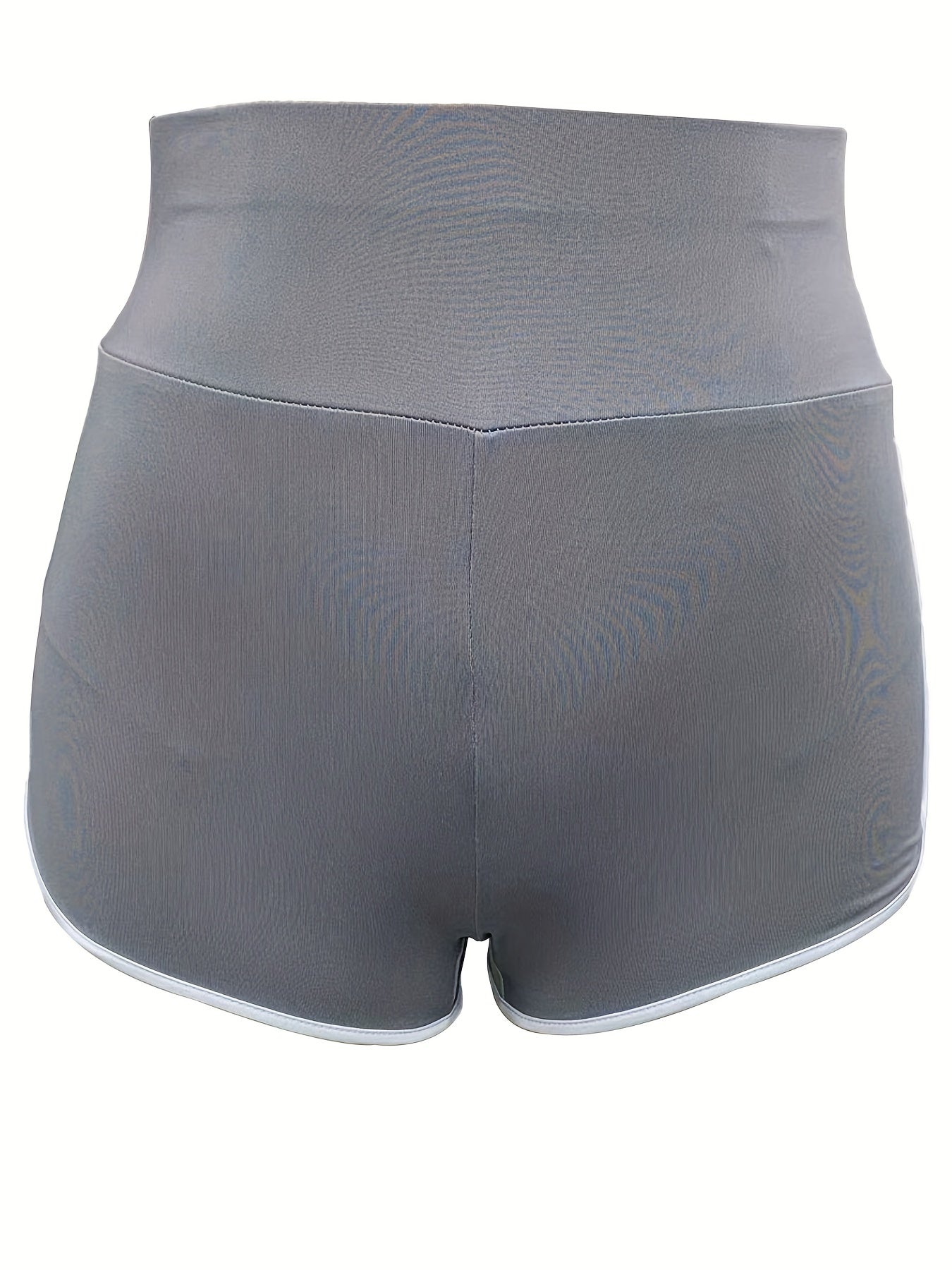 Short de sport froncé à bordure contrastée pour femme - Short de sport à bordures contrastées