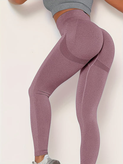 Leggings taille haute sans coutures pour femmes - Pantalon de yoga et de sport gainant pour le ventre
