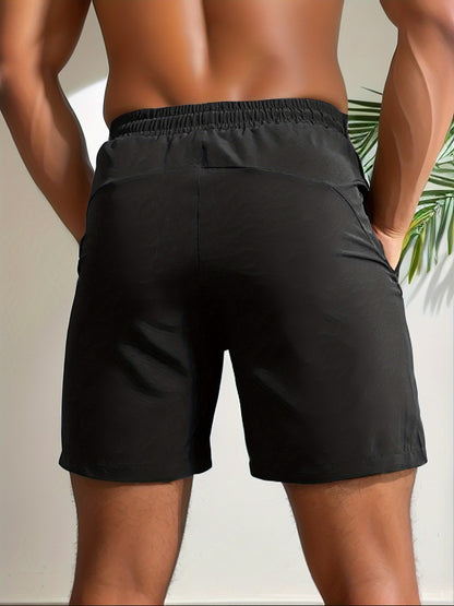 Short de sport performant pour homme - Short de gym stretch à séchage rapide avec poches zippées