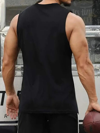 Débardeur homme drapeau américain - 100 % coton, gilet de sport patriotique