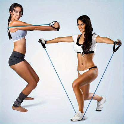 Pilates Resistance Rope with Handles - Yoga Fitness Training Band