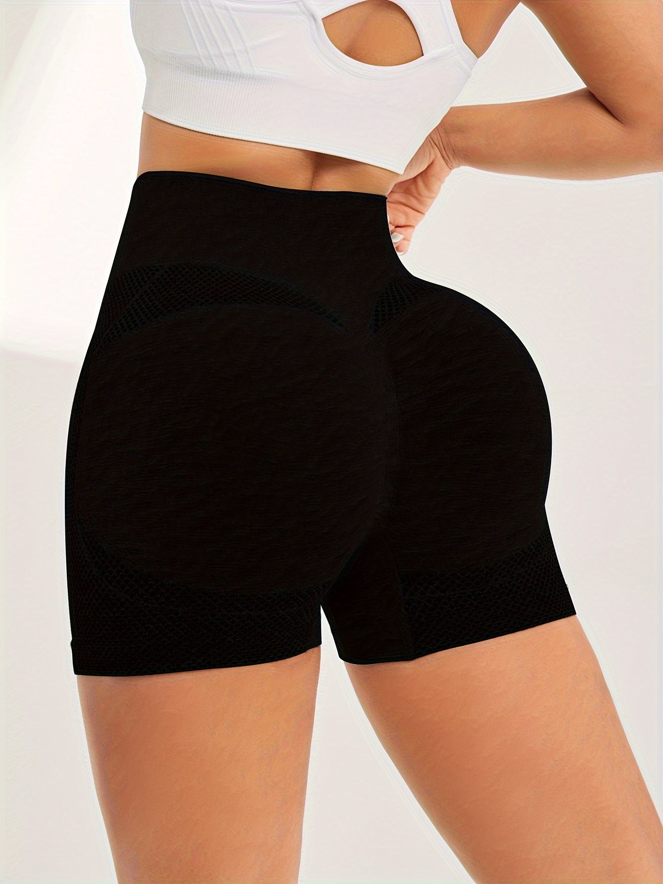 Lot de 4 shorts de sport froncés pour femmes - Shorts de yoga et de fitness respirants