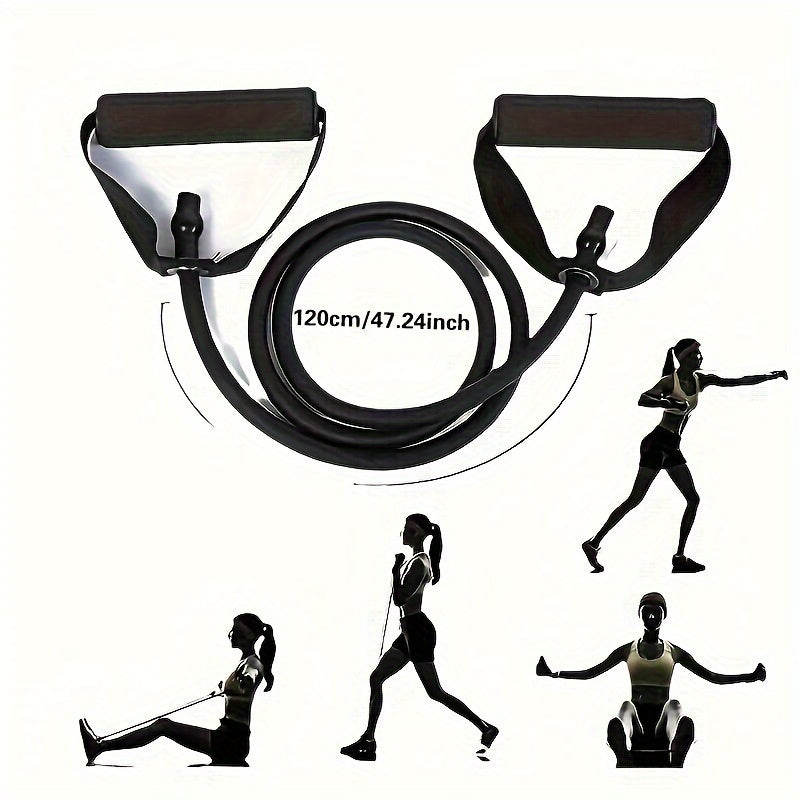 Premium Resistance Band with Bar - Elastic Pull Rope for Home Gym | Full Body Strength Training
