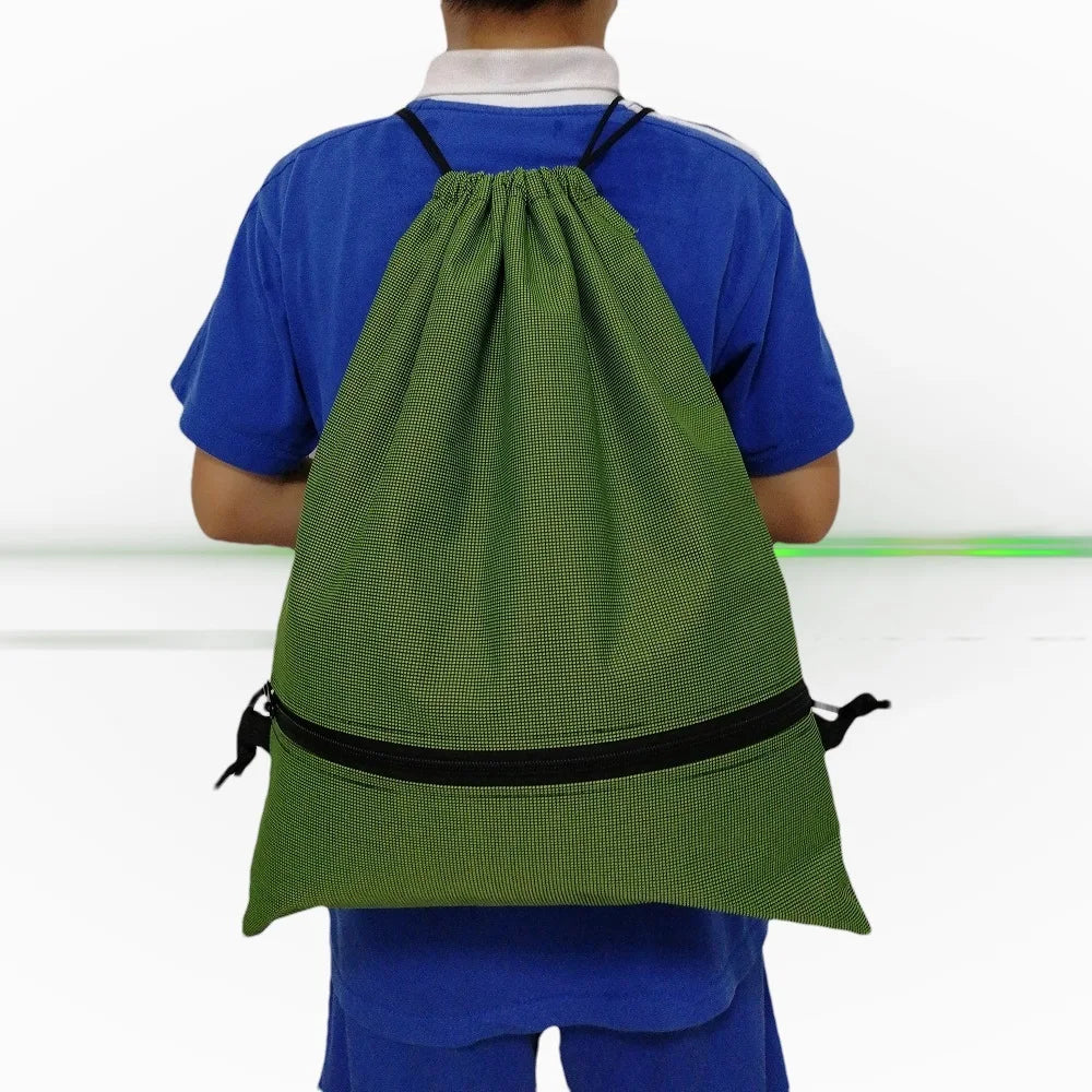 Umweltfreundlicher Rucksack mit Kordelzug – Leichte, strapazierfähige Sporttasche | Ideal für Reisen, Sport und den Alltag