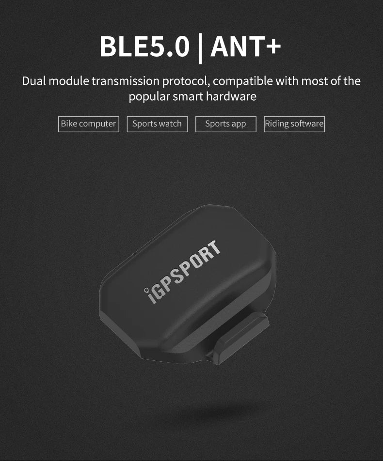 Capteurs de cyclisme IGPSPORT - Moniteur de vitesse, de cadence et de fréquence cardiaque pour compteurs de vélo