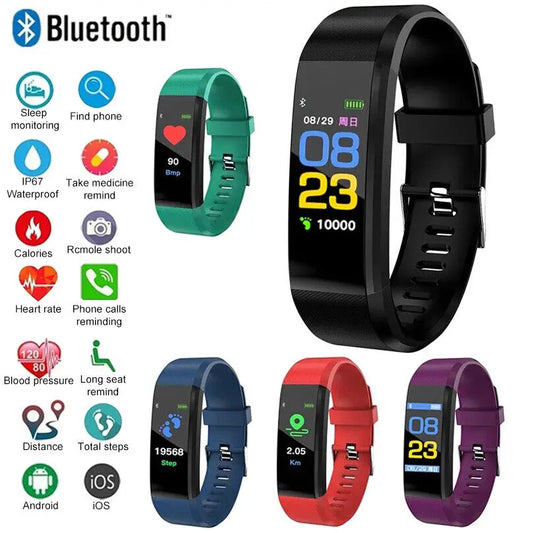 Smart Fitness Tracker Bracelet - Bluetooth Sports Watch for iOS & Android