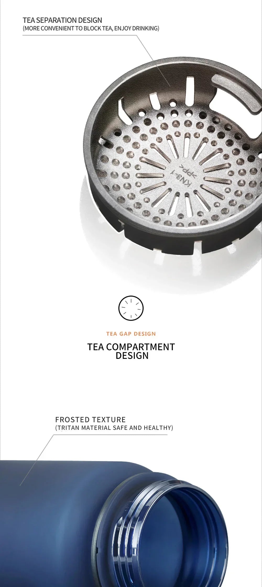 Auslaufsichere, BPA-freie Trinkflasche – Umweltfreundliche Sportflasche | 350 ml, 500 ml &amp; 1000 ml für Erwachsene &amp; Kinder