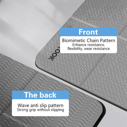 Tapis de yoga pliable et écologique - Tapis de fitness de voyage en TPE | Double face antidérapante pour le Pilates et les exercices au sol