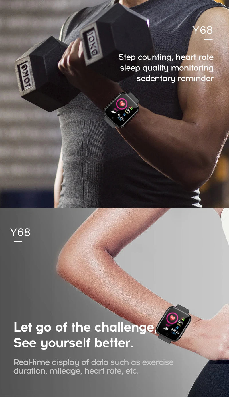 Smart Watch with Bluetooth - Fitness Tracker, Music Player & Sleep Monitor