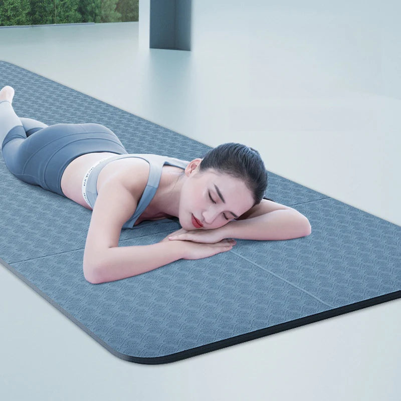 Tapis de yoga pliable et écologique - Tapis de fitness de voyage en TPE | Double face antidérapante pour le Pilates et les exercices au sol