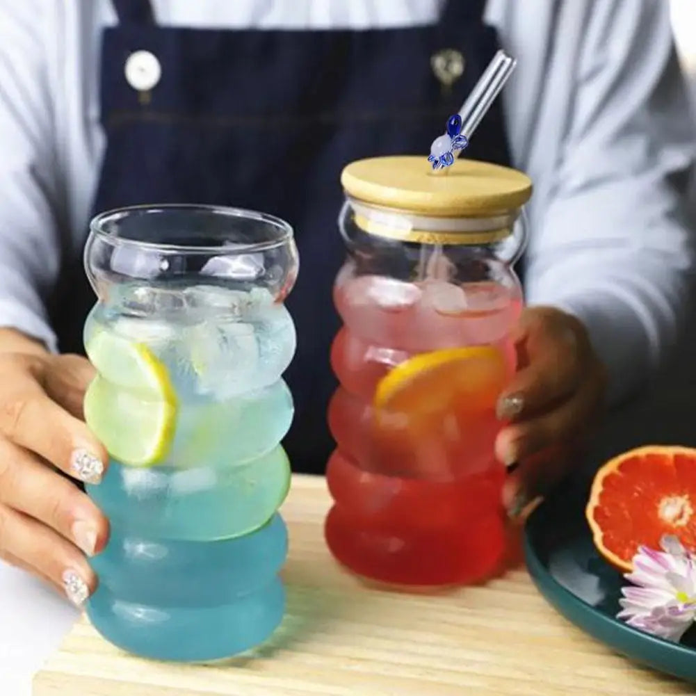 Wiederverwendbare Glasstrohhalme – Umweltfreundliche Trinkhalme | Vielseitig einsetzbar für Smoothies, Cocktails, Kaffee &amp; Bier