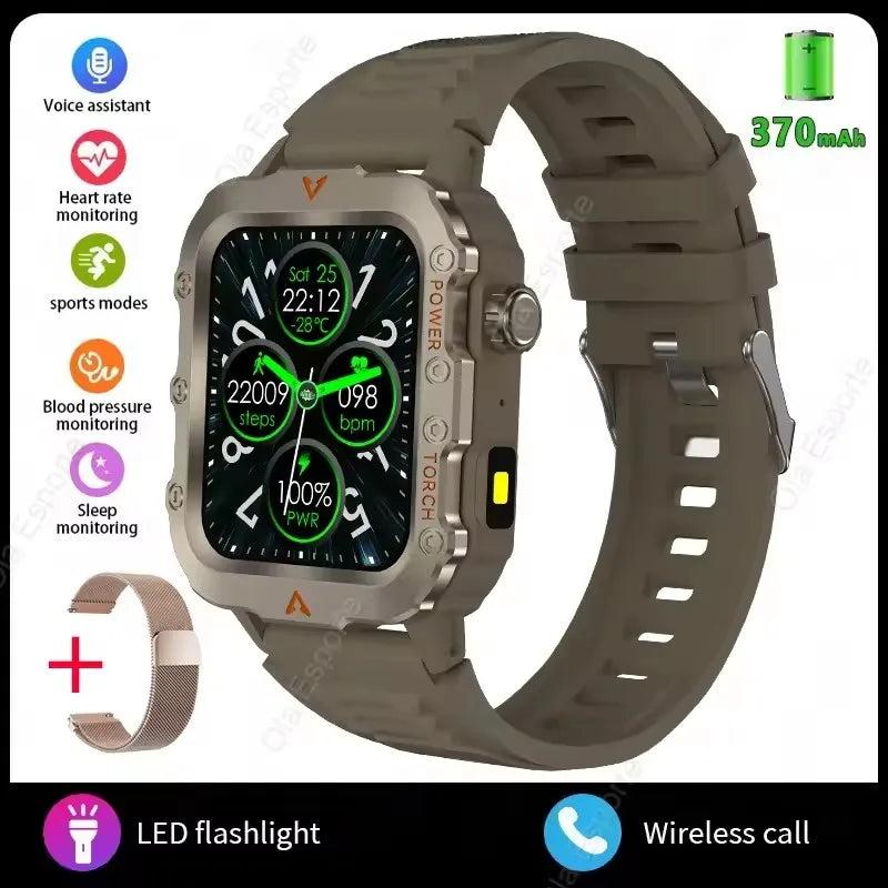 New GPS Sport Smart Watch Waterproof  BT Call MilitaryGrade Outdoor SmartWatch IP67 for Men Women Fashion Business SmartBracelet