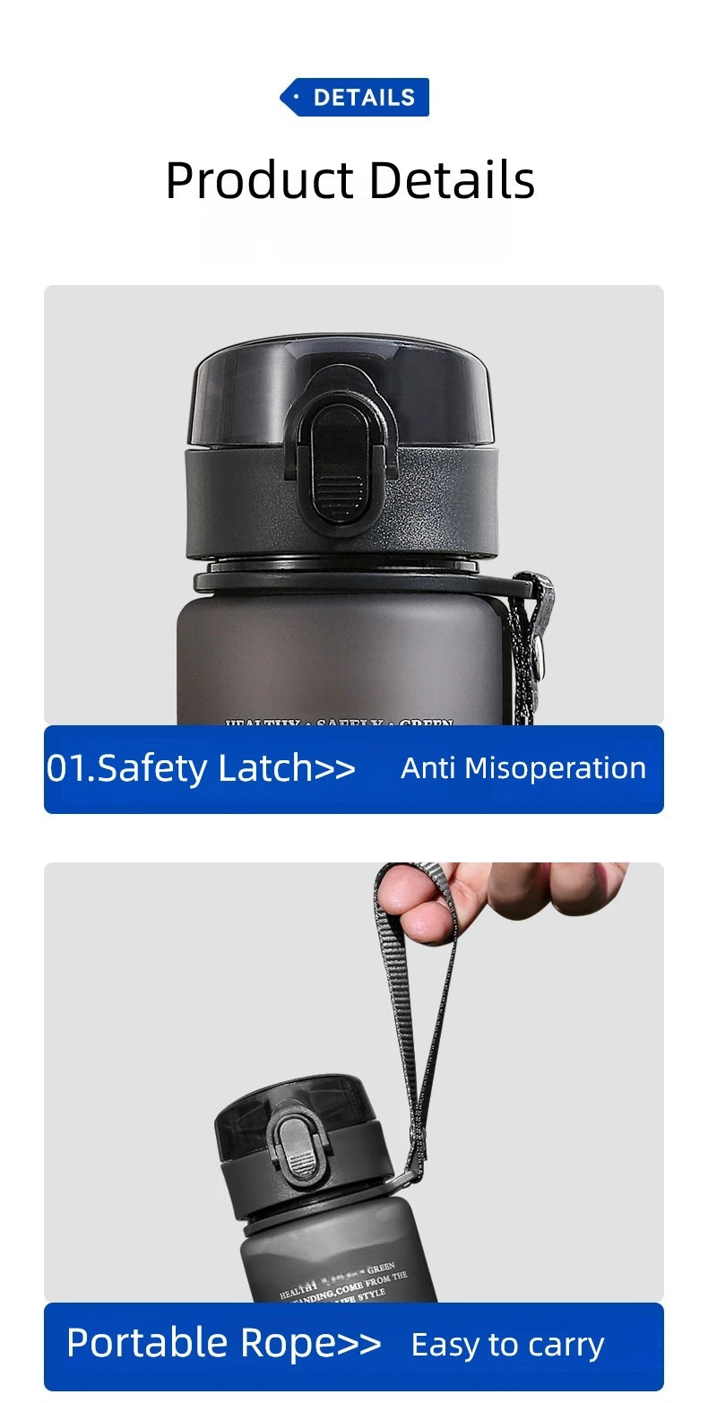 Auslaufsichere, BPA-freie Sport-Trinkflasche – Umweltfreundliche, tragbare Trinkflasche | 400 ml &amp; 560 ml für Wandern &amp; Fitnessstudio