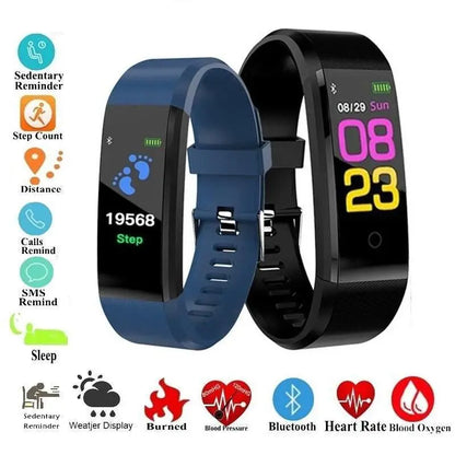 Smart Fitness Tracker Bracelet - Bluetooth Sports Watch for iOS & Android