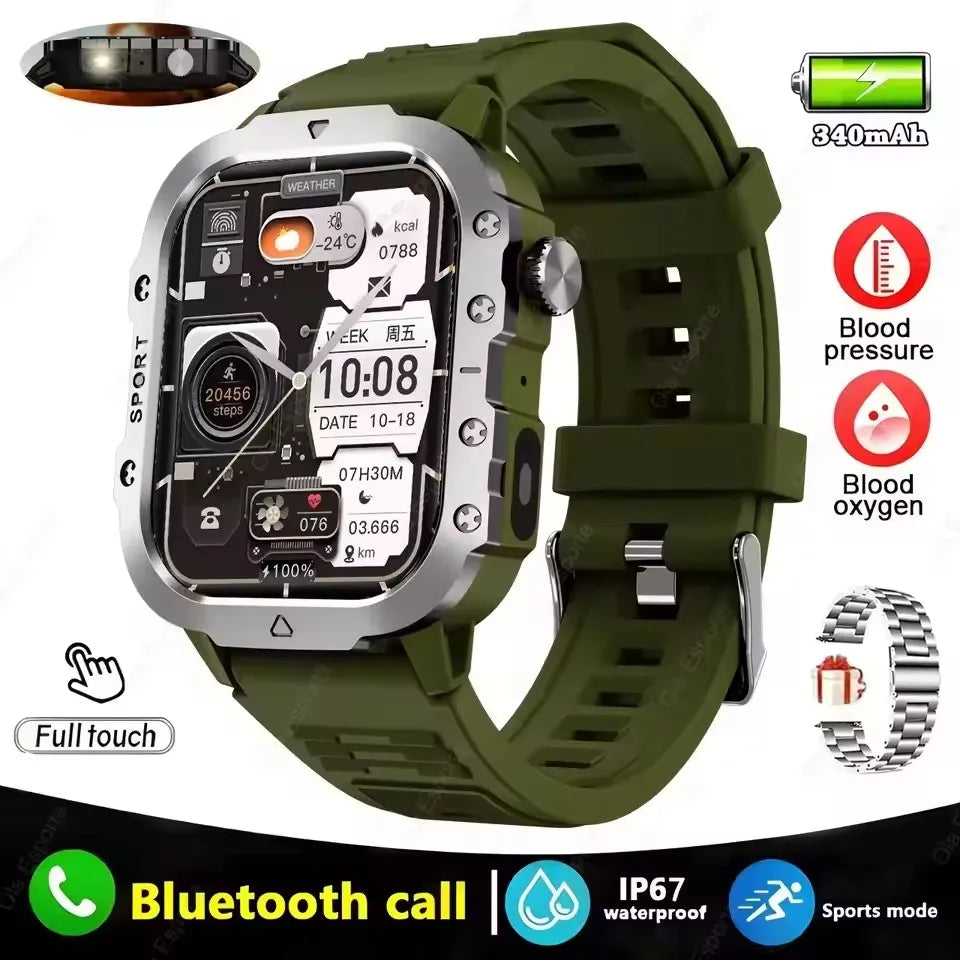 New GPS Sport Smart Watch Waterproof  BT Call MilitaryGrade Outdoor SmartWatch IP67 for Men Women Fashion Business SmartBracelet