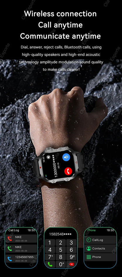 New GPS Sport Smart Watch Waterproof  BT Call MilitaryGrade Outdoor SmartWatch IP67 for Men Women Fashion Business SmartBracelet